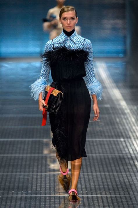 prada 2017 seventies feathers seduction|4 Things You Need to Know About the Prada Spring 2017 Show.